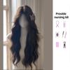 Perruques pour femmes avec coiffure complète Simulent les cheveux Raie au milieu Pièce entière Cheveux longs ondulés