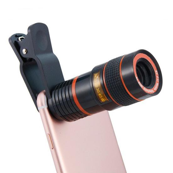 8X Objektiv fotoaparátu telefonu s klipem Lehký Snímání fotografií a videa Mobilní telefon Externí fotoaparát Nástavec objektivu s dlouhým ohniskem Příslušenství k telefonu