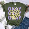 Okay Happy Expression Design Summer 3D Printing T-Shirt Womens Sport Breathable Short Sleeve Casual O-Neck Streetwear Summer Hip Hop Tee Tops