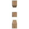 Wall Mounted TV Cabinet Set 8 pcs Artisan Oak Wood Based Material