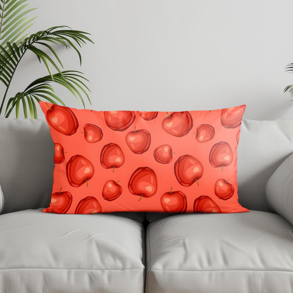 Home Decor Fresh Vegetable Pattern Cushion Suitable For Sofa Bedroom Car Pillow Cover Cushion Rectangular Back Cushion