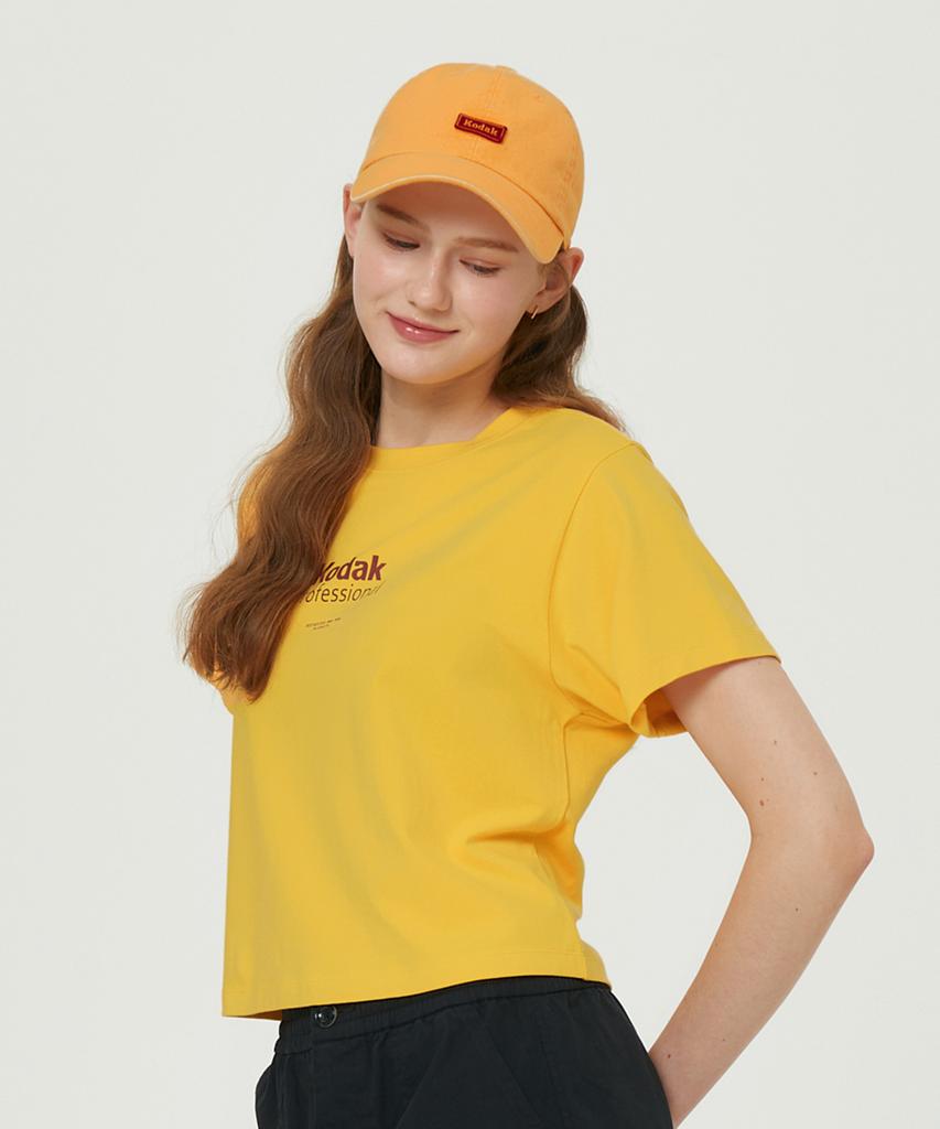 KODAK Mailer Graphic Short Sleeve T-Shirt Women'S Yellow