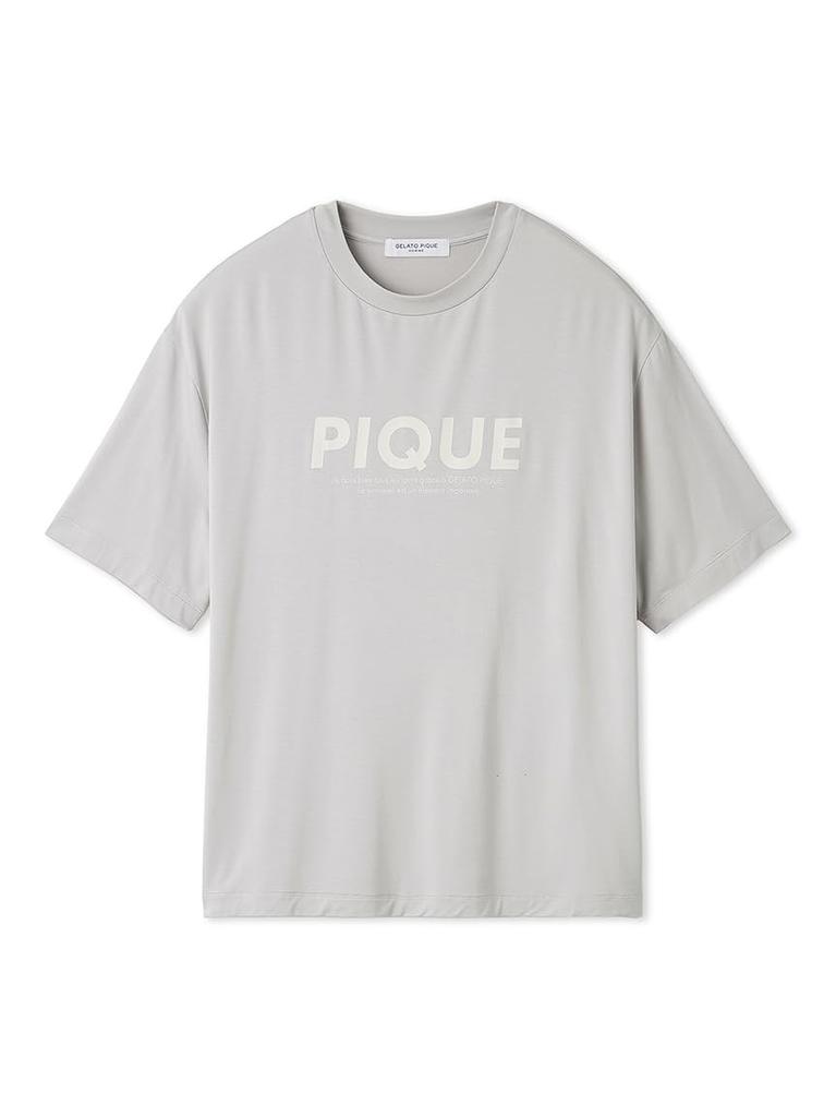 Gelato Pique HOMME Rayon Pique Logo PMCT251954 LGRY M Cool-Touch T-Shirt Men's