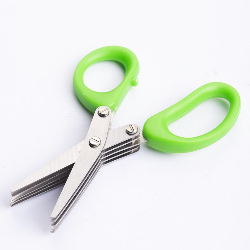 2025 Multi-Layer Stainless Steel Kitchen Scissors: Creative, Multi-Functional Vegetable & Scallion Cutters