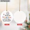 1pc German Freundin Round Acrylic Pendant Christmas Tree Ornament Friendship Gift for Best Friends