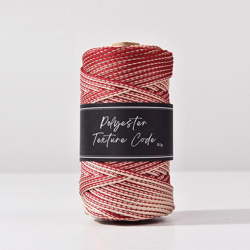 5MM Double Color Mixed 5MM Polyester Braid Cord,Hand Woven Bag Carpet Knitted Yarn,Horse Drawn Rope Bracelet Thread,70Yards