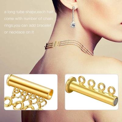 Mehrsträngige Schnalle, Karabinerverschluss, Halskette, magnetischer Schlauchverschluss, Schmuckverbinder, Rocailles-Verbindung, geeignet für Geschenke