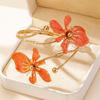 Elegantes Einfaches Offenes Blumenarmband Manschettenarmband Für Damen Mädchen Vintage Emaille Glasur Handwerk Blumen Armring Party Schmuck Geschenk