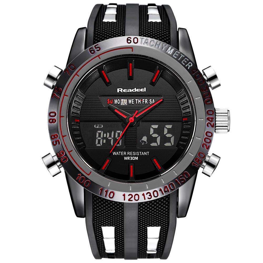 Orologio uomini sportivi orologi impermeabile colorato digitale quarzo militare orologio da