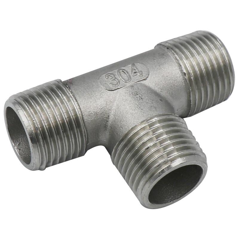 Bingyu 304 Stainless Steel Male Thread Tee Pipe Fitting