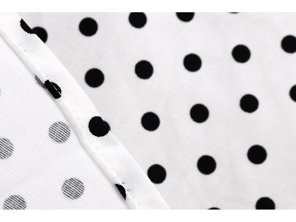 Retro Polka Dot Halter Backless Lace-up Bodycon Waist-Cinching Long-Sleeved Dress for Women