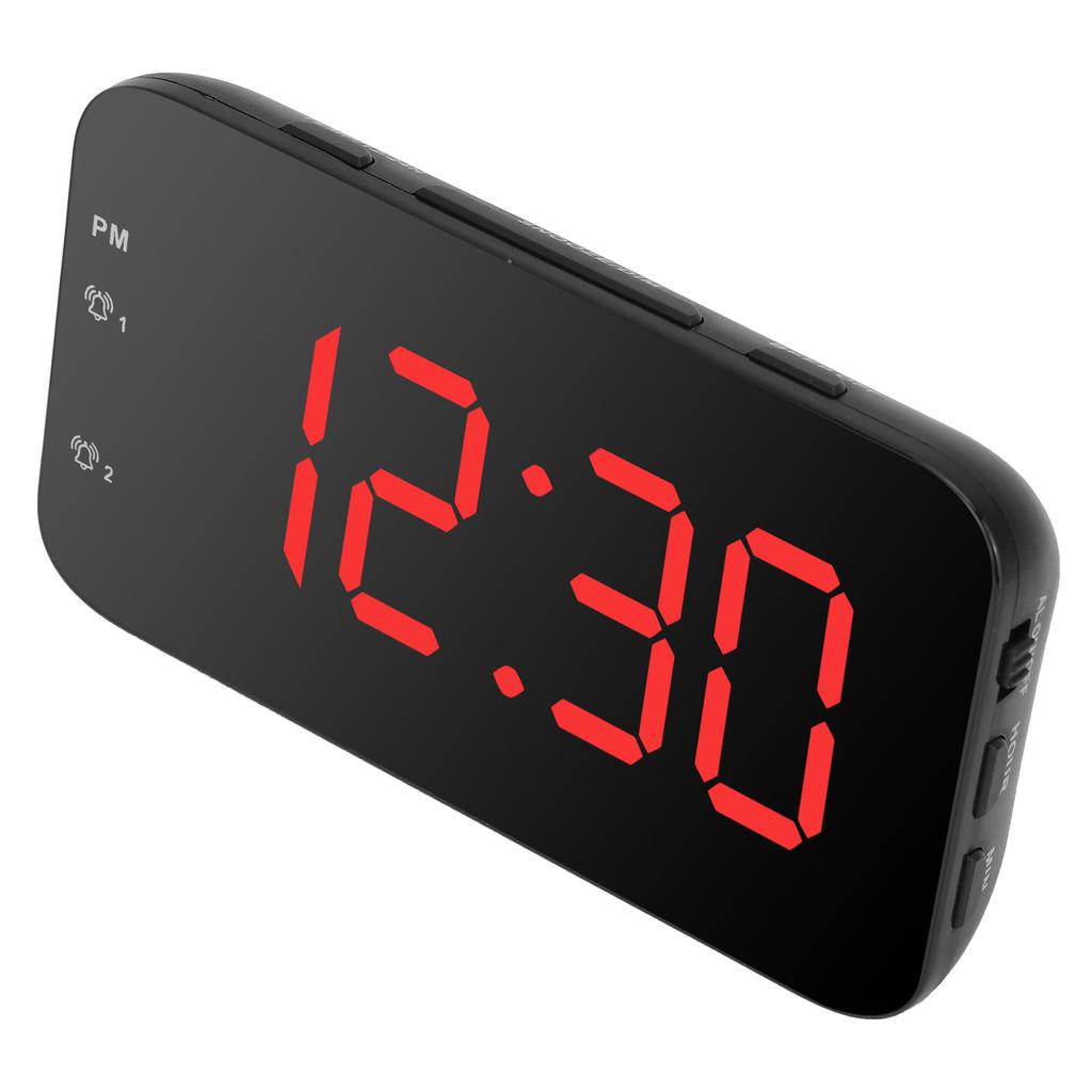 LED Digital Alarm Clock Portable Desk Clock with Snooze for Bedroom Home Travel