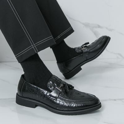 Fashionable Tassel Men's Leather Loafers Branded Business Commuting Leather Shoes High-quality Low Cut Comfortable Casual Shoes