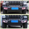 JeCar Car Front Bumper Fog Light Cover Lamp Hoods Decoration For Jeep Wrangler JL JT Gladiator 2018 Up Car Exterior Accessories