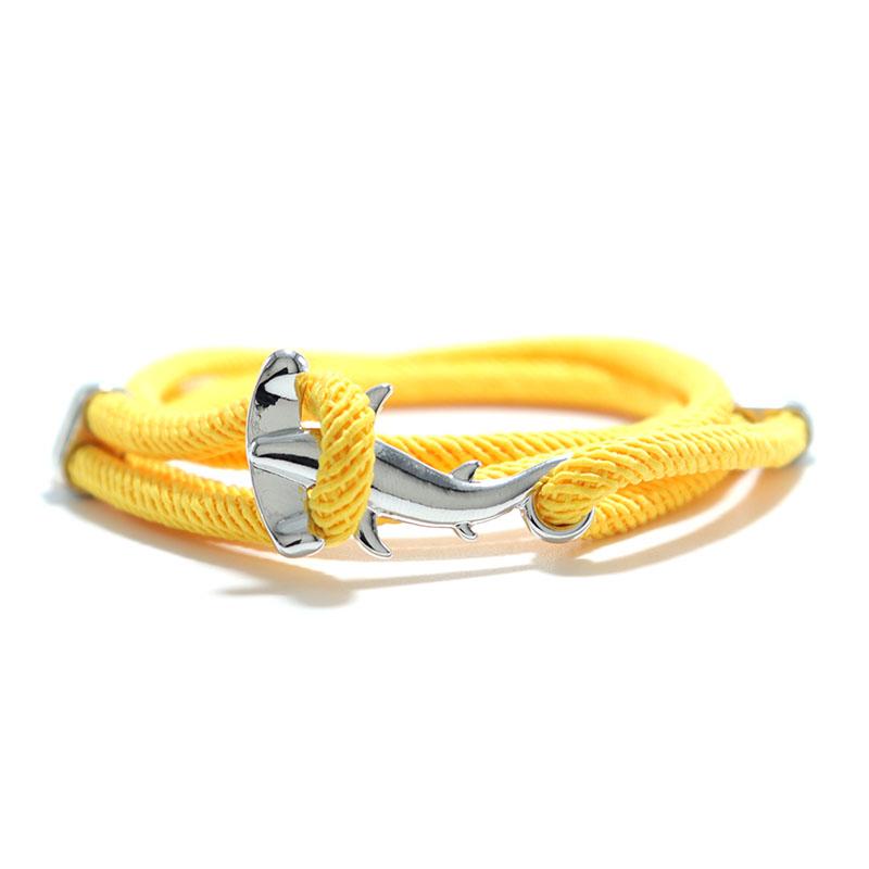 Ocean Animal Shark Bracelet Homme Female Multi-layer Adjustable Charm Braslet Camping Jewelry Beach Accessories Gift For Lovers