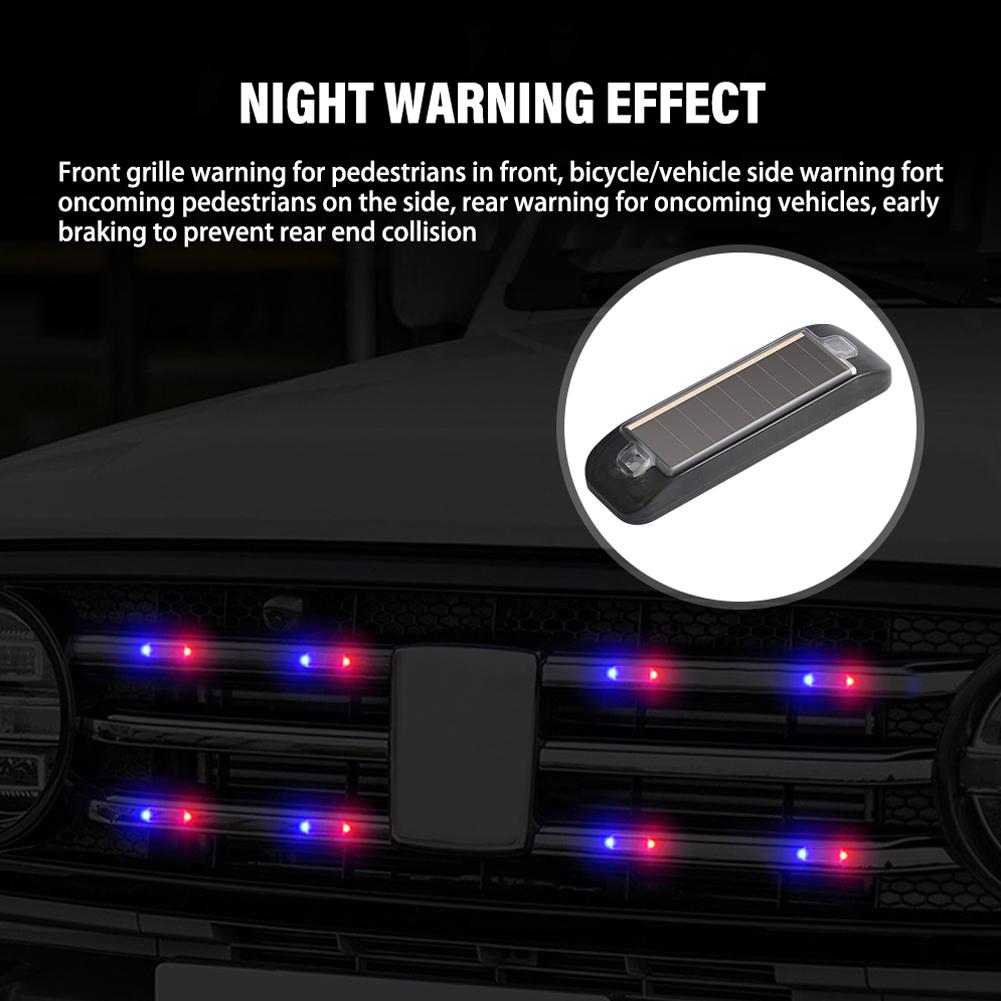 Blinkende Motorrad Auto Fahrräder Solar-Warn Licht Licht Blinkt Schwanz Ende Hinten Freies Verdrahtung Kollision Anti Z5I4