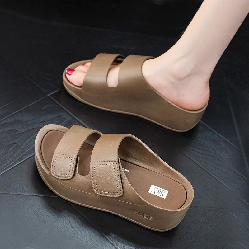 Women's Summer 2024 Height-Boosting Waterproof Wedge Slippers