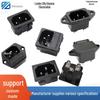Dual 10A Power Socket with Switch, Fuse, Plug, Charging Port & Anti-Leakage Protection
