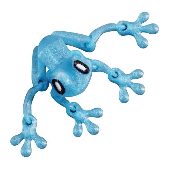 Movable Joints Frog Fridge Magnet 3D Printed Frog Fidget Toy Articulated Animal Model Figurine Magnetic Refrigerator Frog Decoration Ornament