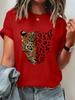 T-shirt d'été vintage pour femme avec imprimé léopard et graphique tigre, manches courtes, respirant, décontracté, col rond, vêtements pour femme