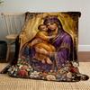 Classical Religious Icon Art BlanketFlannel Blanket for Bedroom, Living Room, Sofa, and Nap