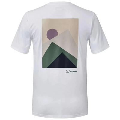 Camiseta Gráfica Berghaus para Hombre Silueta de Montaña Senderismo Algodón Manga Corta Camiseta 100% Algodón Alta Calidad y Alto Peso