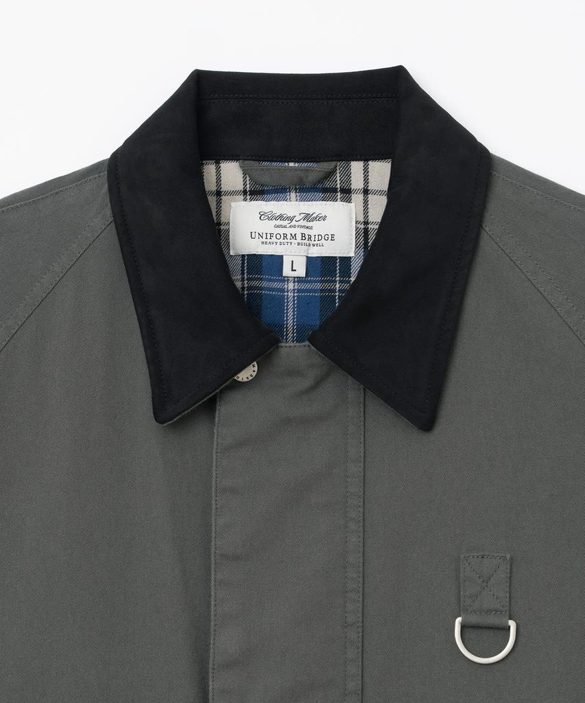 Uniform Bridge Washed Short Hunting Jacket Charcoal