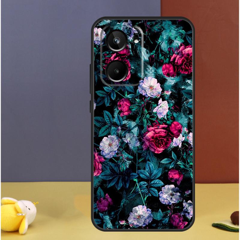 Flower Red Rose For Realme GT7 GT6 15 Pro 10 11 12 13 14 Pro Plus C55 C71 C75 C67 C63 C61 C53 C35 C65 Case