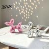 Reflective Mosaic Dog & Dad Maximalist Statue Balloon Disco Ornament for Mom Aesthetic Contemporary Home Ornament Ball Decor Preppy