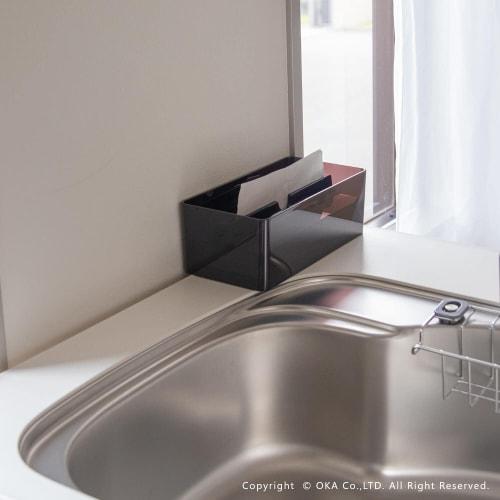 OKA Paper Towel Case, Lip Type, Brown (Commercial, Hygienic, Transparent)