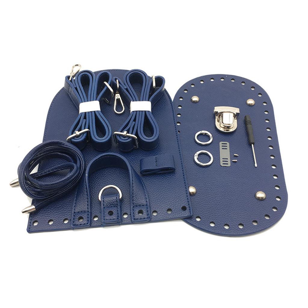 PU Leather Backpack Making Kits Handmade Bag Knitting Crochet Set with Bag Straps Bag Accessories for Bag Making