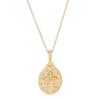 18K Yellow Gold Oval Medal S Necklace DPD54041 with Exclusive Box [D Collection]
