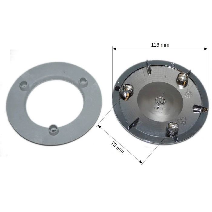 Dôme abs chromé pour bonde de douche extra plate