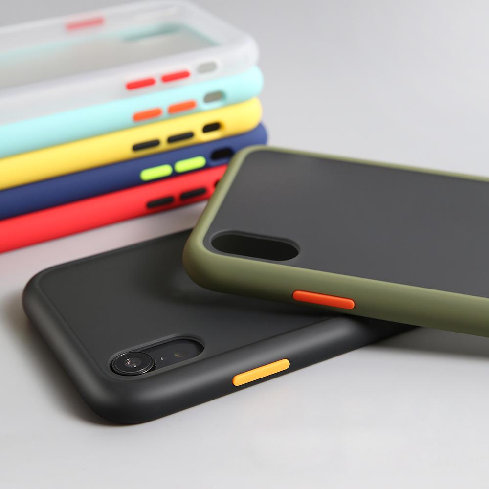 For Xiaomi Redmi Note 9S 9 Pro Max Case Fashion Matte Contrast Color Phone Cases For Redmi 9 9A 9C Note9 Transparent Hard PC Protective Back Cover
