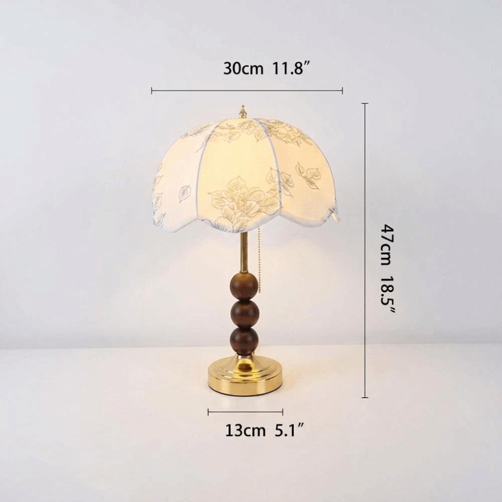 Fabric Lampshade European Vintage Table Lamp Sturdy Structure Soft Light Elegant Fabric Lampshade Light Warm Atmosphere
