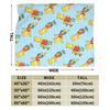 Cozy Blanket Picnic Bart S-Simpson Skateboarding Pattern Throw Blanket Funny  Bedspread For Home Decor