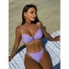 Biquíni Sexy Europeu e Americano Sem Costas com Tiras de Cordão Dividido
