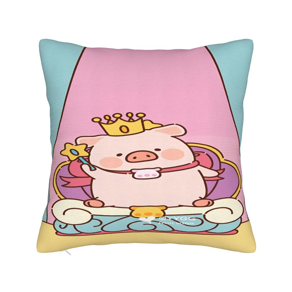 L-Lulu Schweinchen Kissenbezüge Morden Kissenbezug für Sofa Auto Heimdeko Grafik Kissenbezug