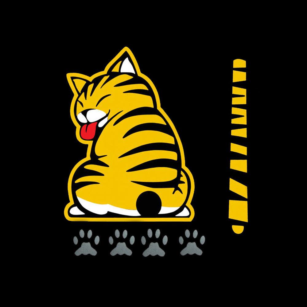 

Забавные наклейки для автомобиля с изображением кота, движущийся хвост, заднее лобовое стекло, мультяшная светоотражающая наклейка, наклейка на авто стеклоочиститель, наклейка