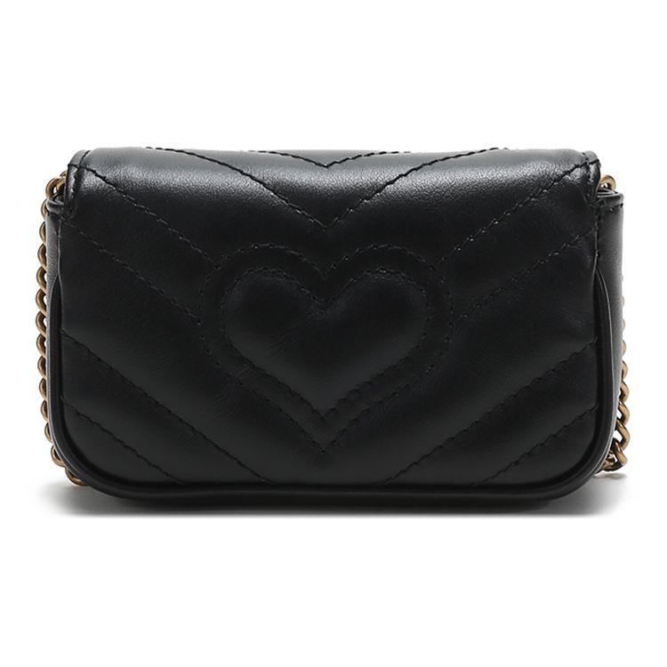 Gucci GG Marmont Mini Shoulder Bag Black Quilted Leather Gold Hardware Chain Crossbody Bag for Women Daily Commute Shopping 575161-DTDCT-1000