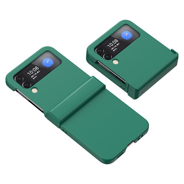 

Противоударный чехол Zflip4 с защитой от отпечатков пальцев для Samsung Galaxy Z Flip4 Flip 4 5g Flip3 Flip 3, защитный чехол для Samsung Flip4 for Samsung Z flip 3 темно-зеленого