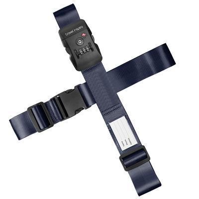 Travel Inspira [TSA Lock] Suitcase Strap, Cross-Shaped, Travel Accessory, Carry-On Strap, Band, Lock, Prevents Carry-On Bags from Slipping, Adjustable