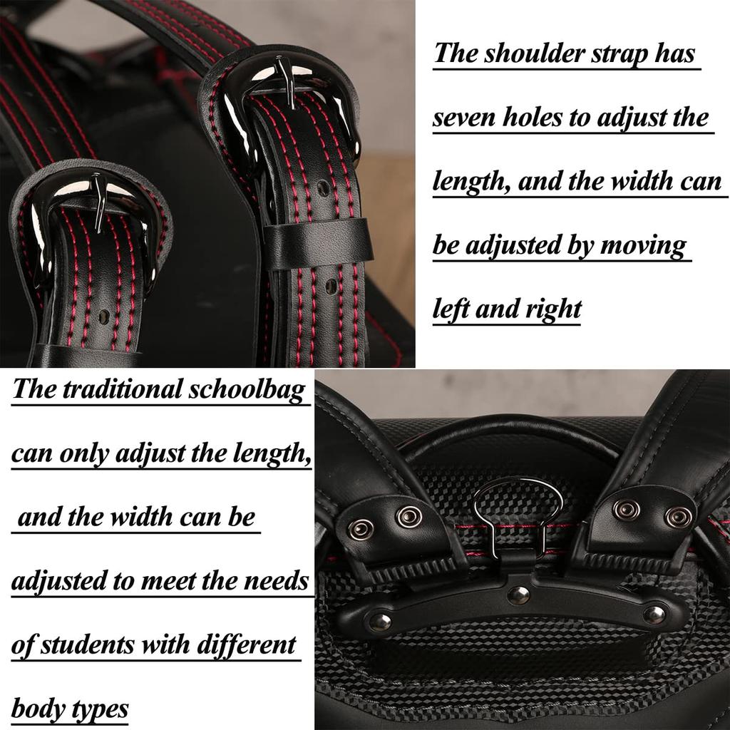 Leawin 2023 Model Large Capacity School Bag for Boys and Made of Premium Synthetic Leather with Automatic Lock and Waterproof Perfect for School