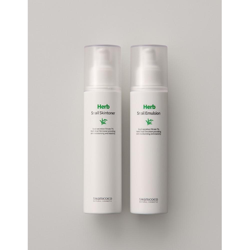 

Swanicoco Herb Snail Skin Toner 120ml+emulsion 120ml Set