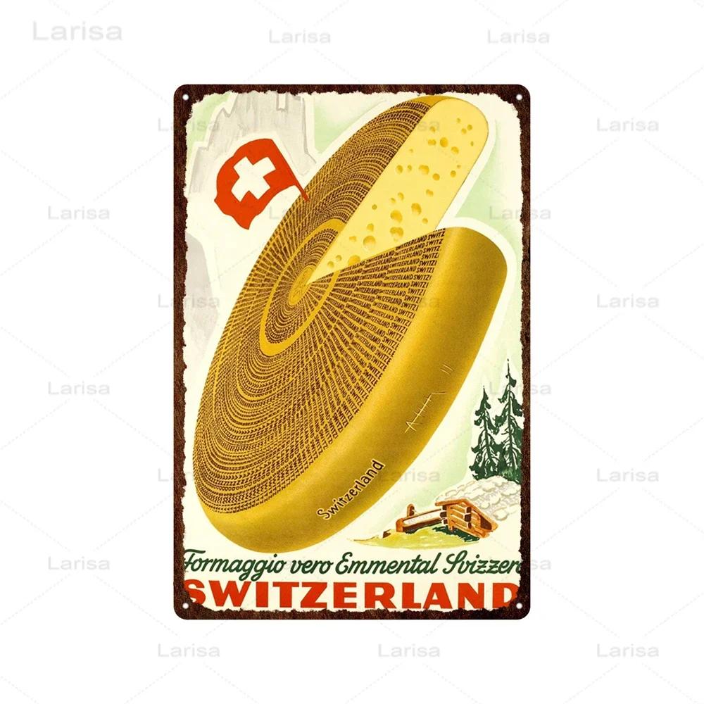 Stadt Wahrzeichen Metallposter Reise Stadt Schilder Griechenland Berglandschaft Blechschild Plakette Poster für Bar Kneipe Club Heimdekor