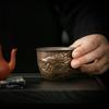 Vintage Ceramic Tea Cup with Dragon Design, Large Capacity Kung Fu Tea Set, Antique Oriental Tea Mug for Gongfu Ceremony