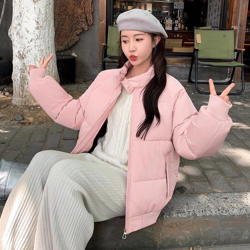 Thickened Warm Down Cotton Coat for Women Winter New Korean Style Couple Students Loose Cotton Coat Jacket
