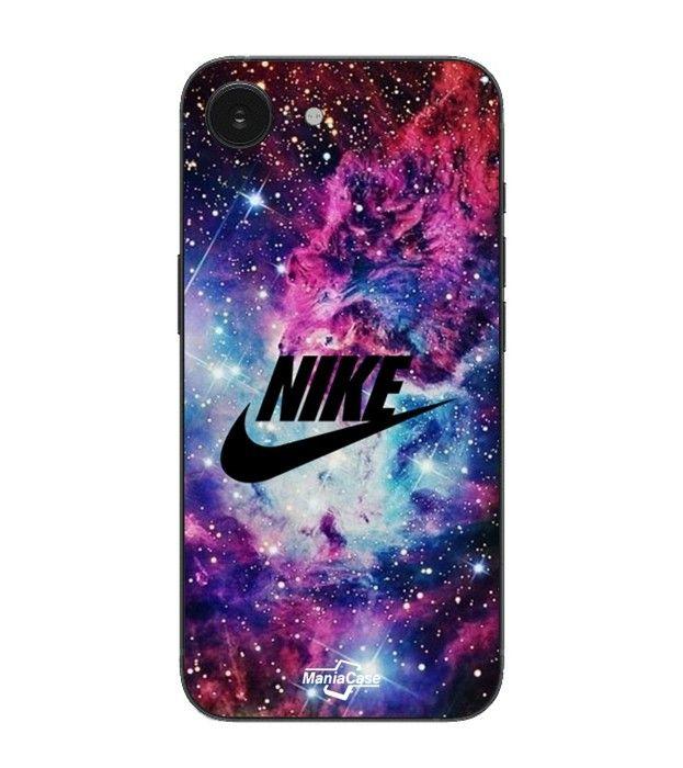 Maniacase Hülle Für Iphone 16E nike logo schwarz stylisch Knalliges Rosa Violett Blau schwarz