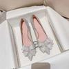 Women's Pumps Cinderella Rhinestone High Heels Pointed Toe Bow-knot Shoes Women Crystal Party Wedding Shoes Zapatillas Mujer