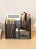 1pcs Pen holder office desktop suitable for simple style multifunctional grid stationery pen holder storage box